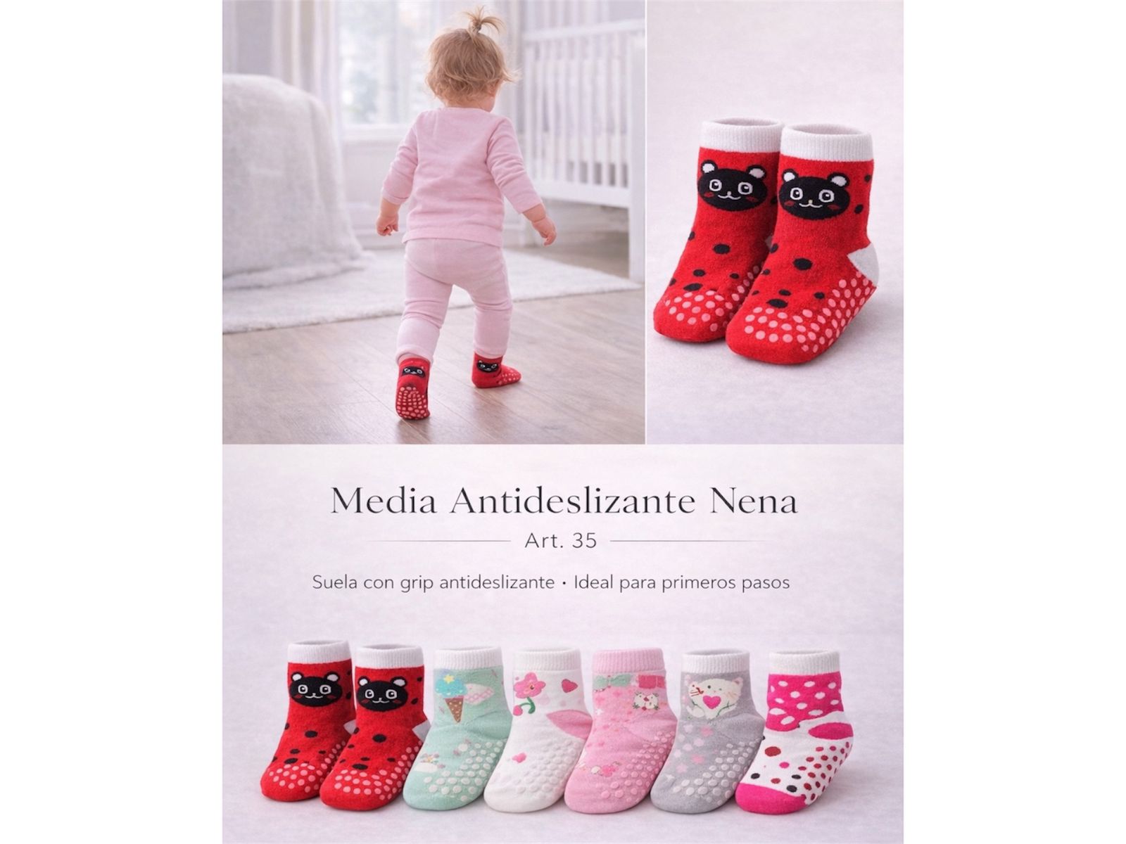 Media antideslizante nena "Andy" Pack x 12 Art.35/672