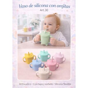 Vaso silicona con orejitas Art.30