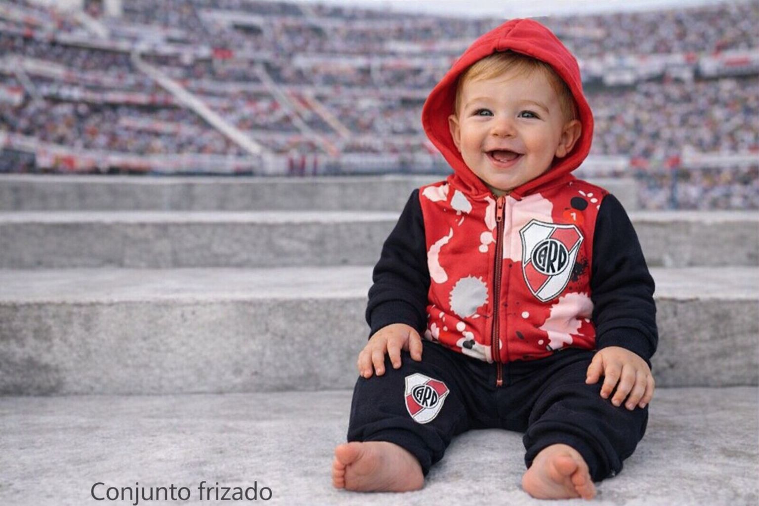 Conjunto Frizado con campera "River Plate" "Microbaby" T.(1 al 5) (Hasta 2 años) Art.4001