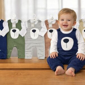 Jardinero de Friza con Body algodon Big Bay T.(RN/0-3/3-6/6-9/9-12 meses) Art.7004