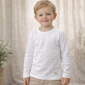 Camiseta Interlock Blanca Niño “Naranjo” T.(10-12) Art.4750/1