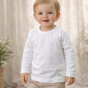 Camiseta Interlock Blanca Niño “Naranjo” T.(2-4-6-8) Art.4750