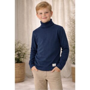 Polera Interlock Juvenil AZUL “Naranjo” T.(14-16) Art.4755/2
