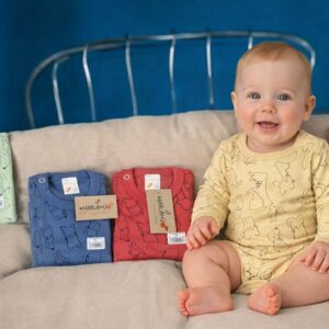 Body estampado Nene y Nena “Naranjo” T.(00-0-1-2) Art.1520