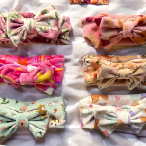 Vincha Con Moño Plush estampado "Kelly babies" Pack X 6