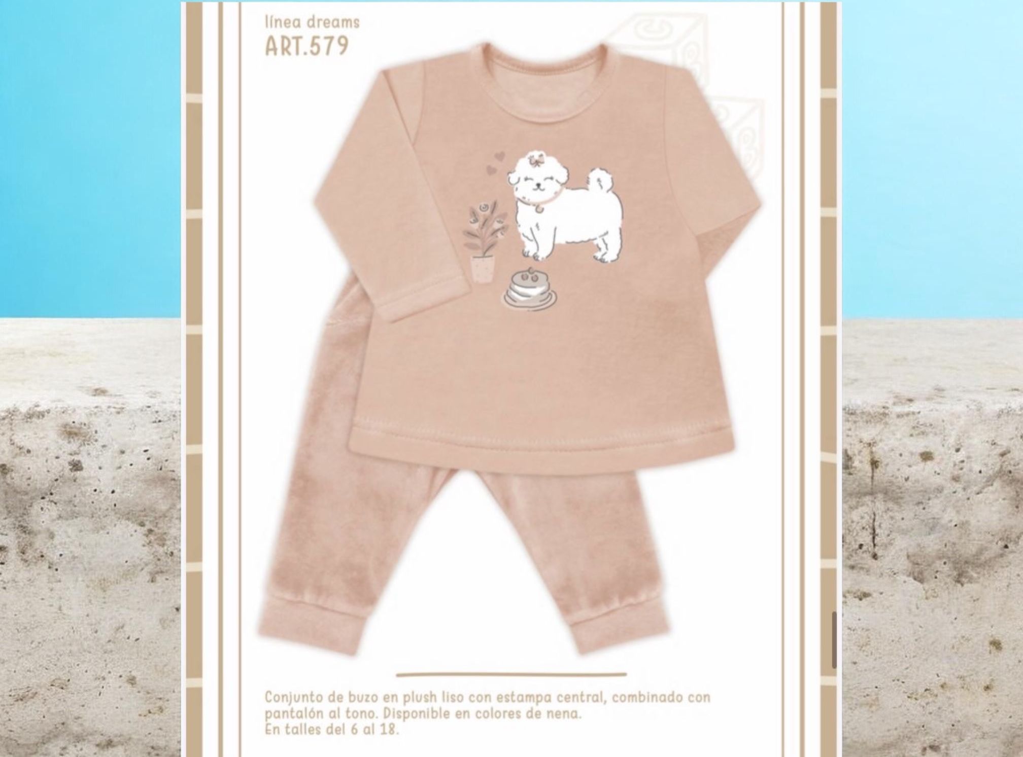 Conjunto Plush Nena Dreams T.(6-9-12-18 meses) Art.579 Surtido De Colores