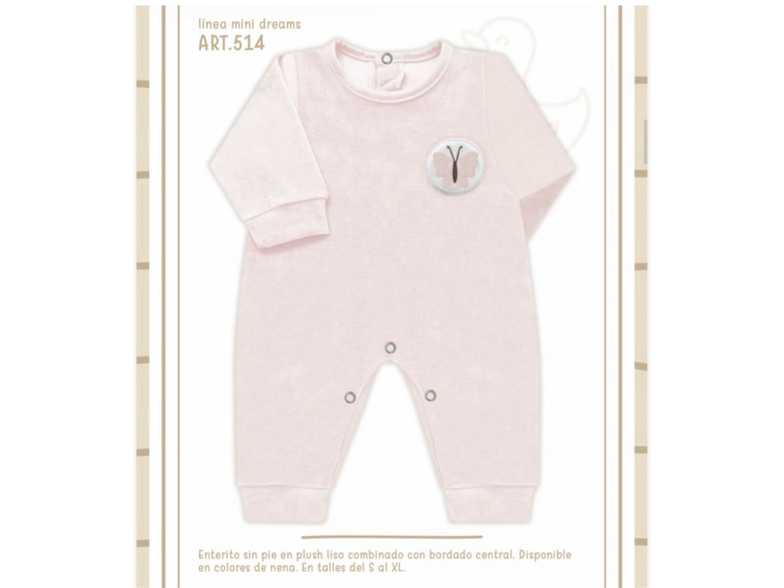 Entero Plush Mini Dreams Nena T.(S-M-L-XL) Art.514 Surtido De Colores