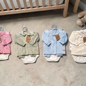 Conjunto 3 piezas Plush "Gamise Exterior" (Saquito, Pantalon y body) T.(0-1-2) Art.12510