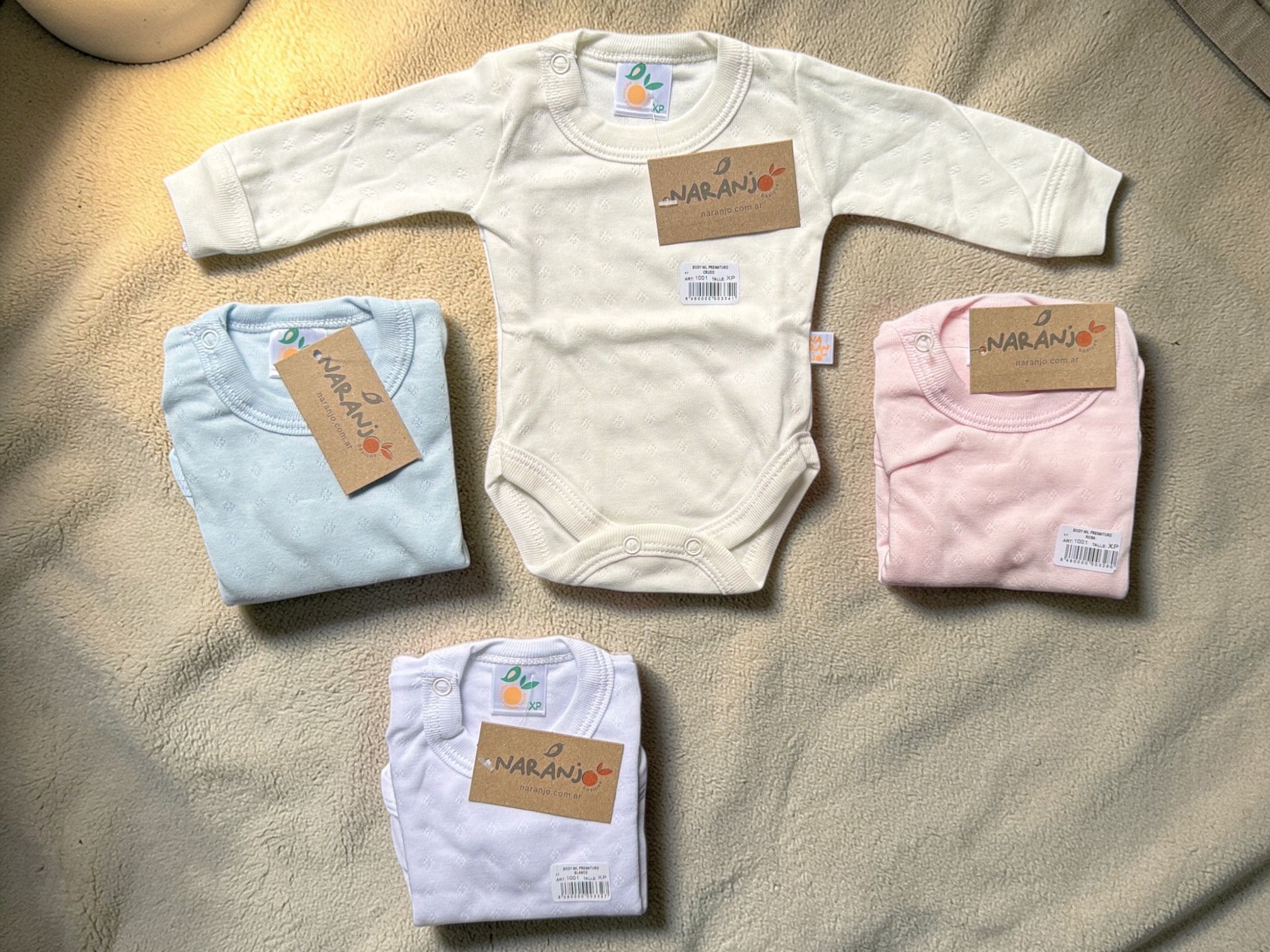 Body Liso Prematuro “Naranjo” T.(00 y 0) Art.1001