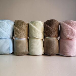 Manta Doble Faz Corderoy Forrada En Corderito (80 x 70cm) “Kelly Babies” Surtida de colores OFERTA
