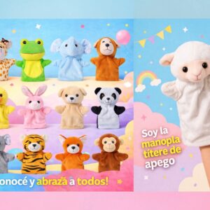 Manopla Titere de Apego “Analia Babies” Surtido de colores Pack x 6