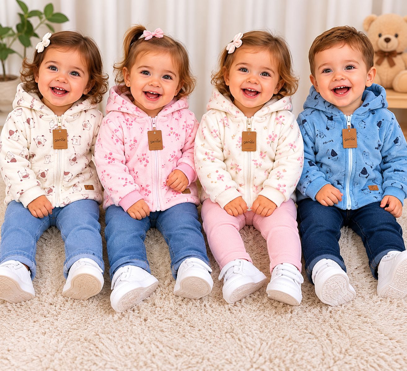 Campera Plush Estampada “Gamise Exterior” T.(1 al 4)(Hasta los 2/3 años) Art.21003
