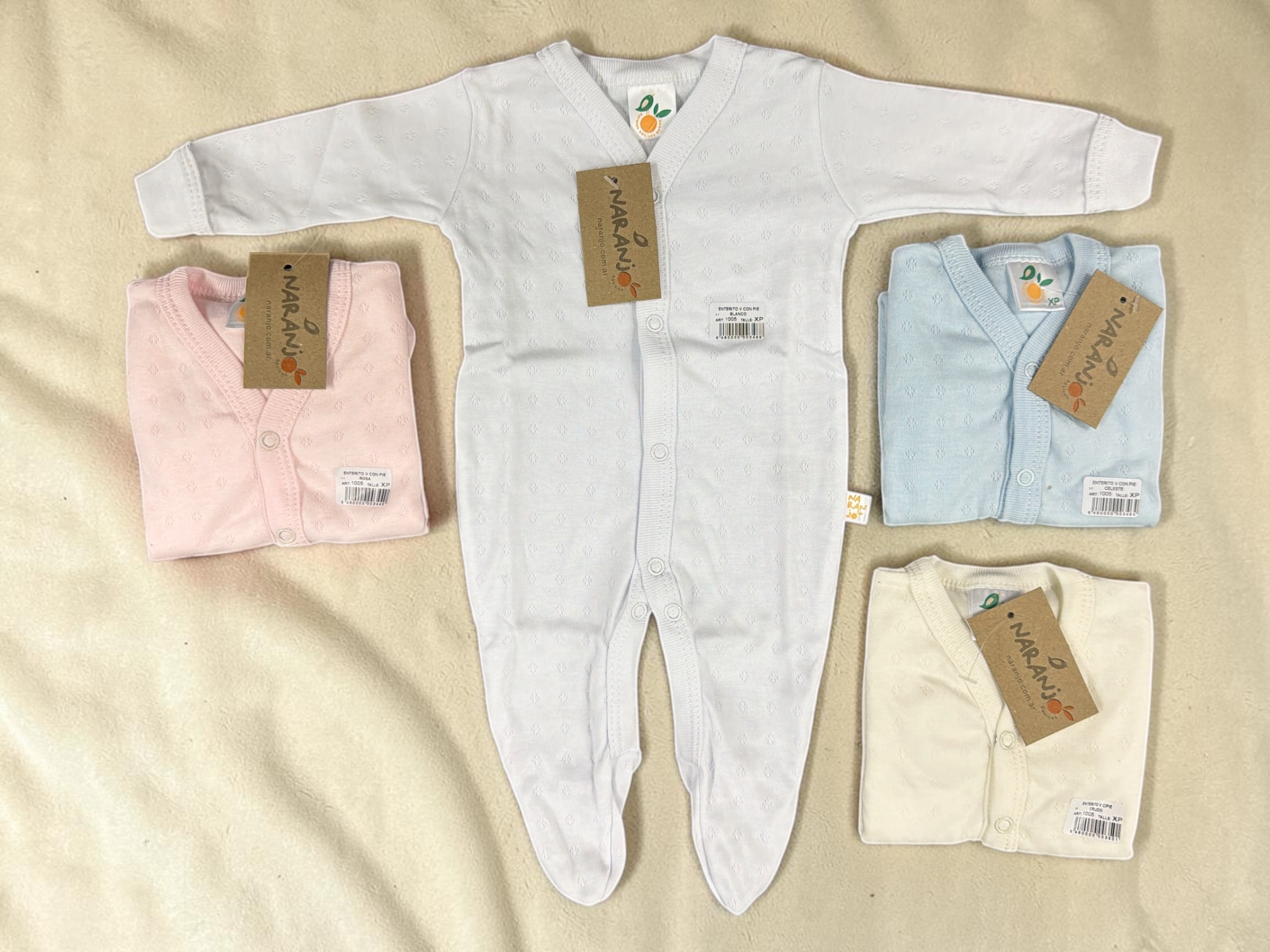 Entero Liso labrado Prematuro “Naranjo” T.(000-00) Art.1005