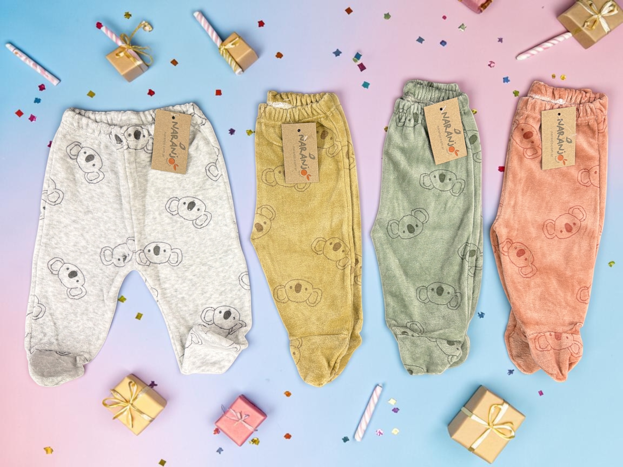 Medio oso Plush Estampado “Naranjo” T.(0 al 3) Art.4143