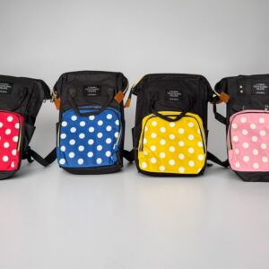 Mochila maternal Gabardina Lunares “Living” Surtida de colores