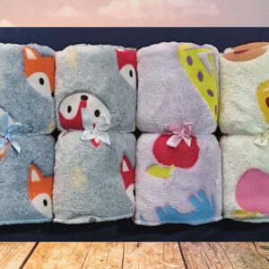 Manta Piel de Oso 3D Estampada (80 x 70cm) “Kelly Babies” OFERTA