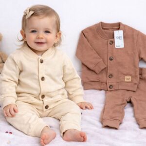Conjunto Friza Nena (Campera con boton y pantalon) “Yaby” T.(6-9/9-12/12-18/24 meses) Art.26308