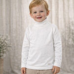 Polera Interlock Niño BLANCA “Naranjo” T.(2-4-6-8) Art.4755