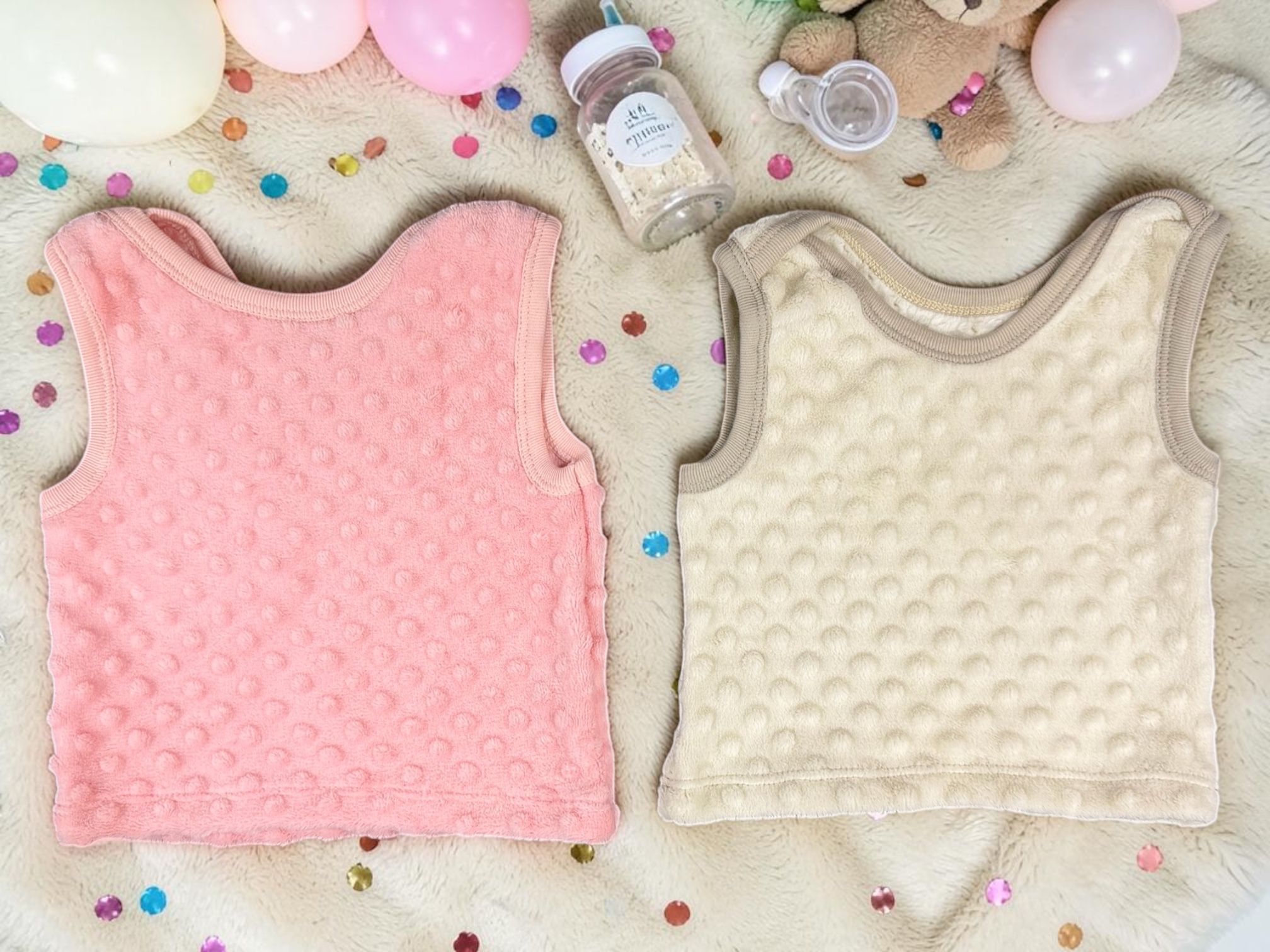 Chaleco Pancerito Piel Liso “Kelly Babies” T.(1 al 4) Pack x 4 OFERTA