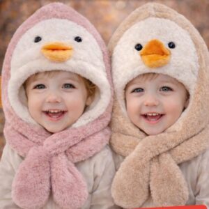 Gorro de Piel con bufanda “Analia Babies”