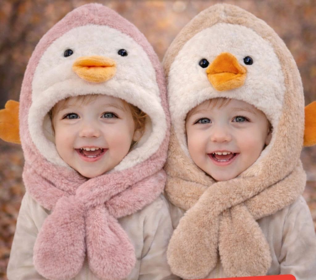 Gorro de Piel con bufanda “Analia Babies”