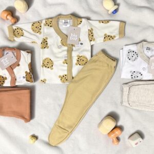 Set Big Bay Estampado (Batita y medio oso) T.(0-1-2) Art.435