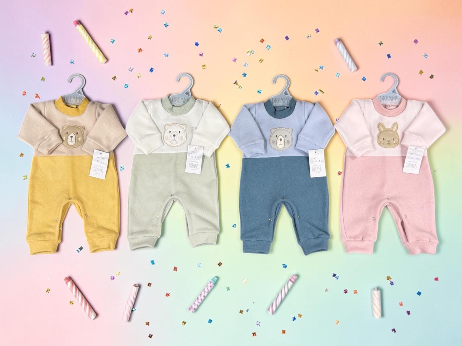 Entero Micropolar Dreams Nene Y Nena T.(0 Al 3) Art.810 Surtido De Colores