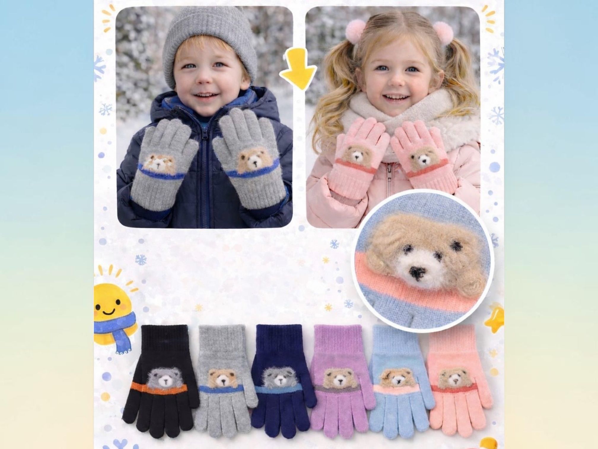 Guantes magicos “Analia Babies” Pack x 6