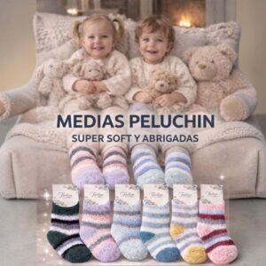 Medias Peluchin Soft y Abrigadas “Analia Babies” Pack x 12