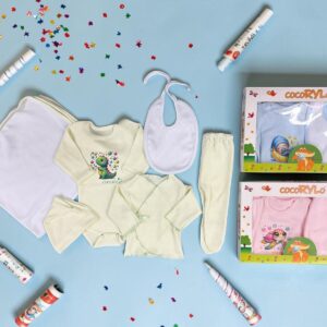 Set en caja 6 piezas algodon “Cocorylo” Hermosa Calidad