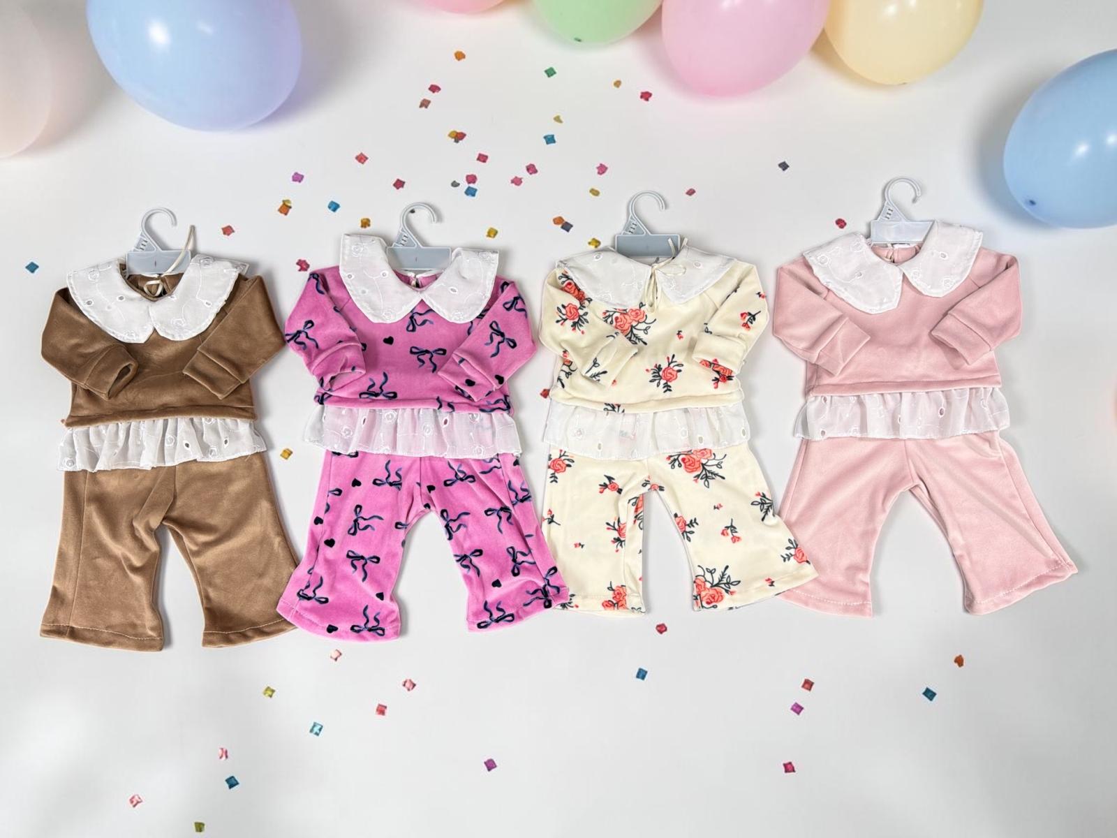 Conjunto Plush nena con brodery “Baby Wear” T.(1 al 5)