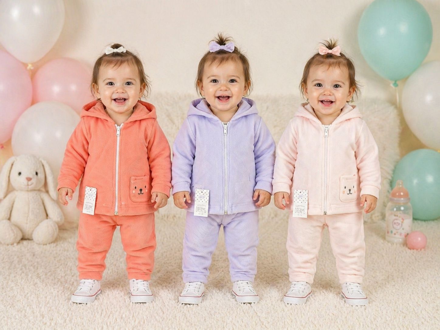 Conjunto Micropolar Nena "Mini Dreams" T.(6-9-12-18 meses) Art.821 Surtido En Colores Varios!