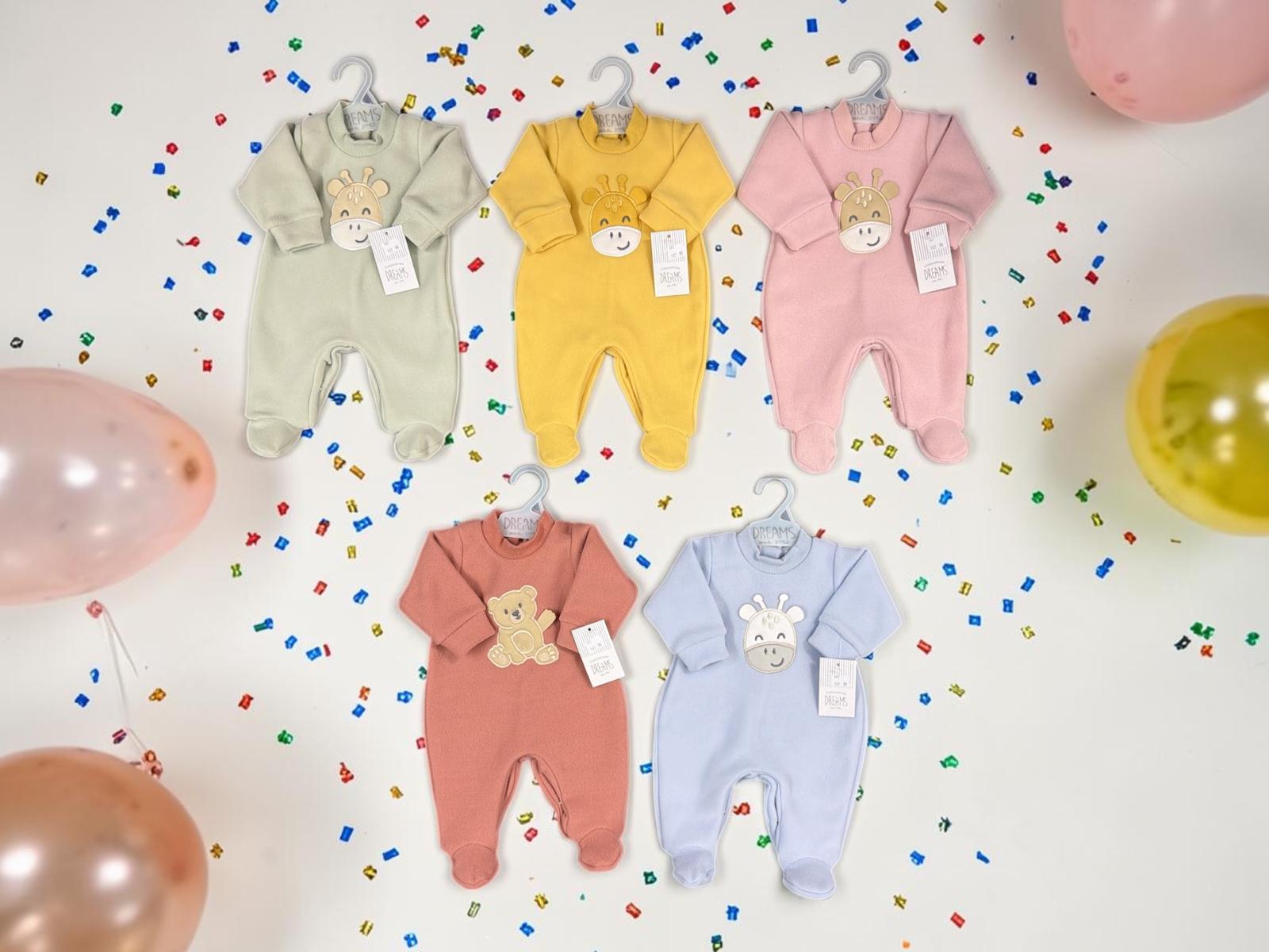 Entero Micropolar Dreams Nene Y Nena T.(00 Al 3) Art.802 Surtido De Colores