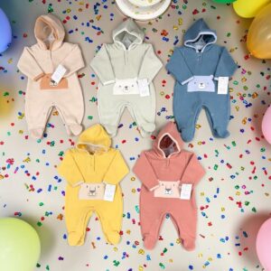 Entero Micropolar Dreams con capucha Nene Y Nena T.(0 Al 3) Art.803 Surtido De Colores