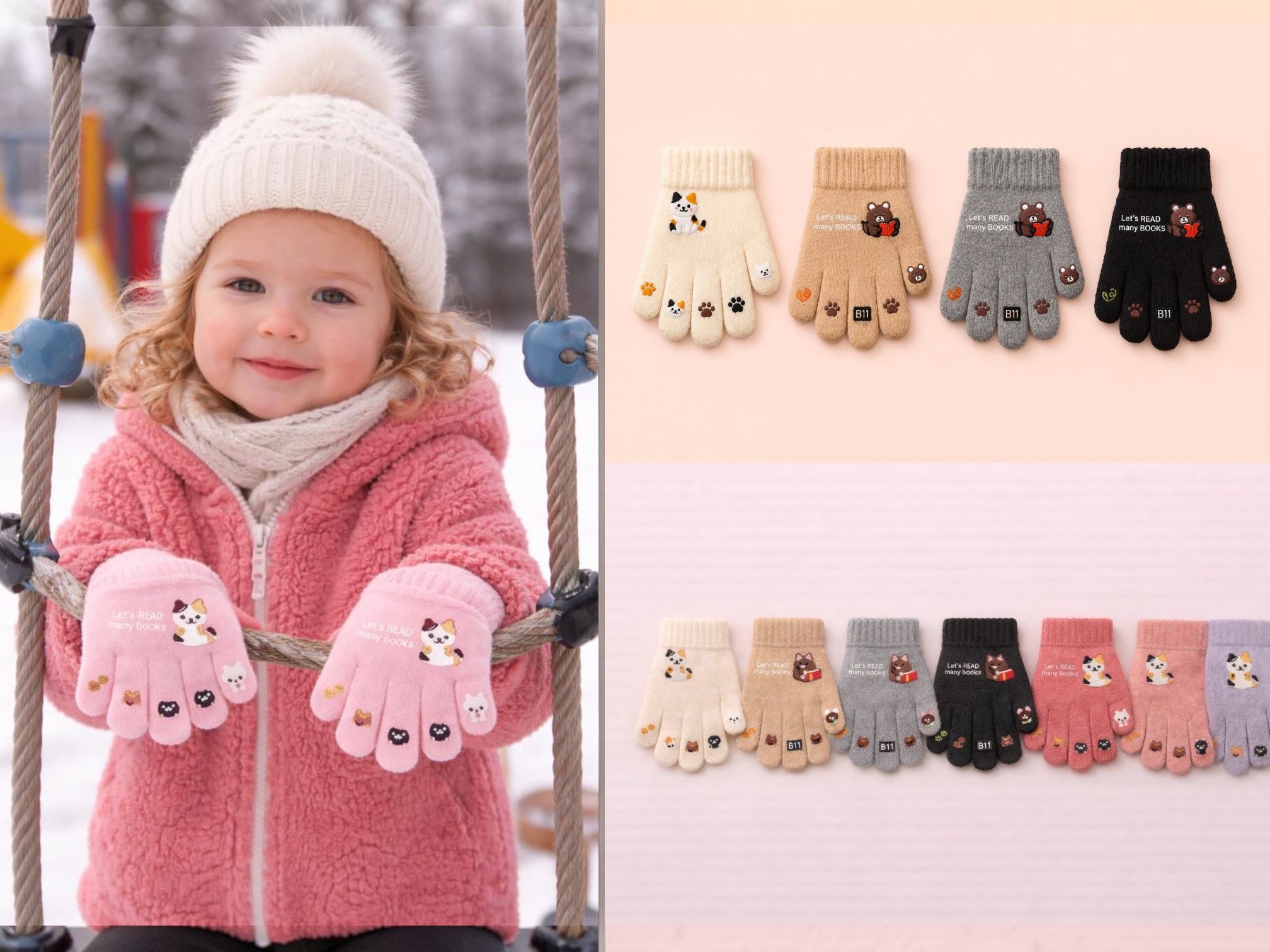 Guantes de Lana Super Soft BEBE Pack x 12