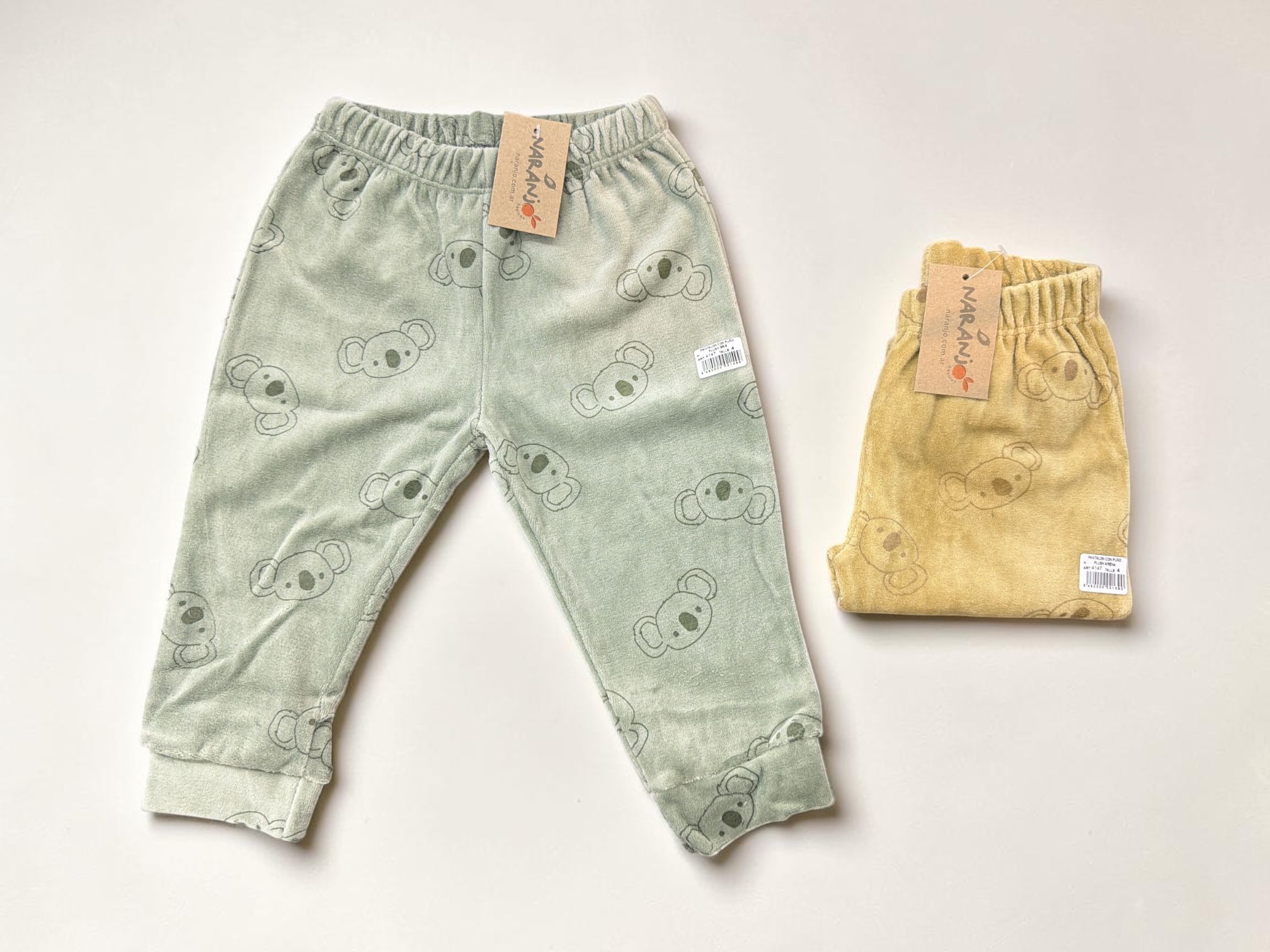 Pantalon Plush Estampado “Naranjo” T.(2 al 6)(Hasta los 3 años aprox) Art.4147
