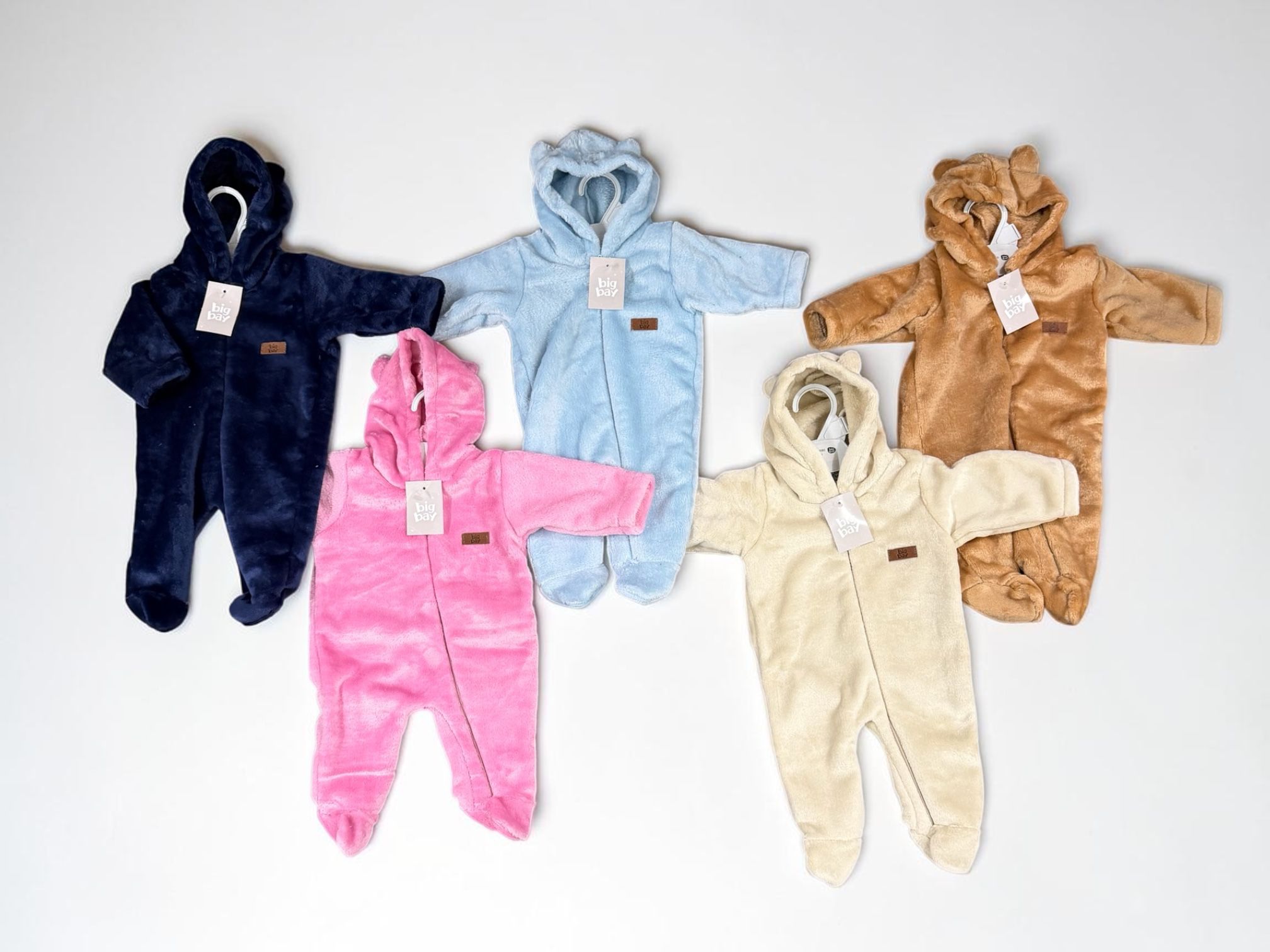 Entero Piel con cierre y capucha BIG BAY T.(RN/0-3/3-6/6-9/9-12 Meses) Art.8080