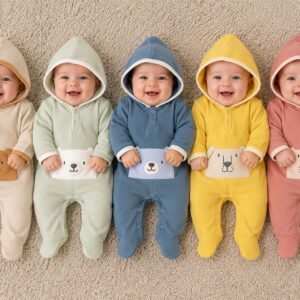 Entero Micropolar Dreams con capucha Nene Y Nena T.(0 Al 3) Art.803 Surtido De Colores