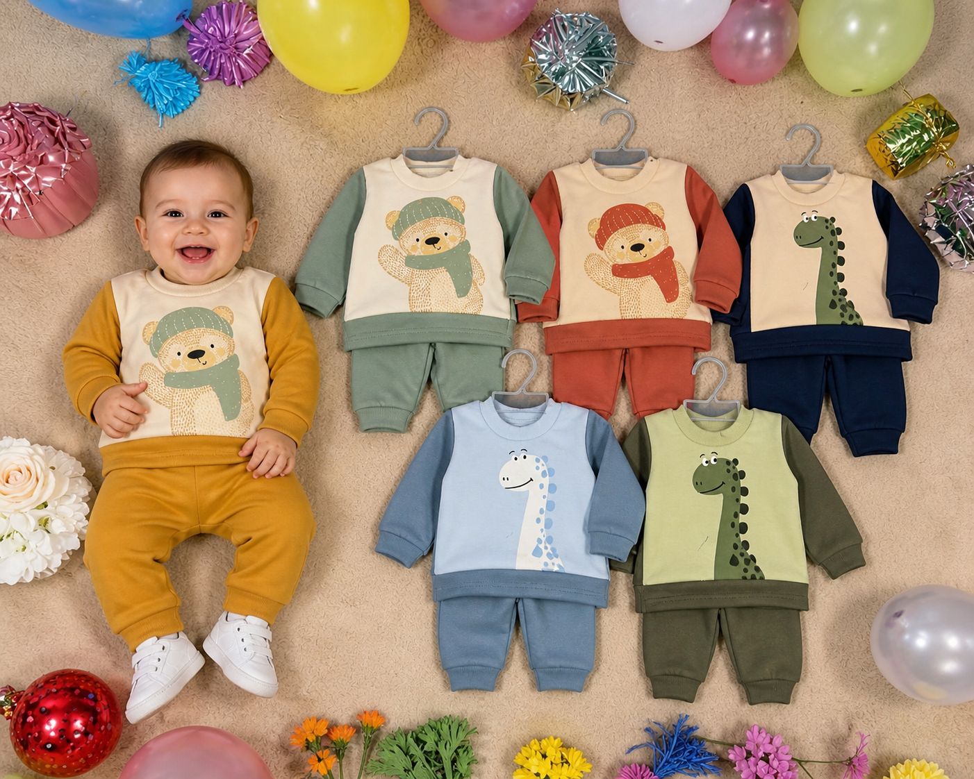 Conjunto Friza Dreams Nene T.(6-9-12-18 meses) Art.825 Surtido De Colores