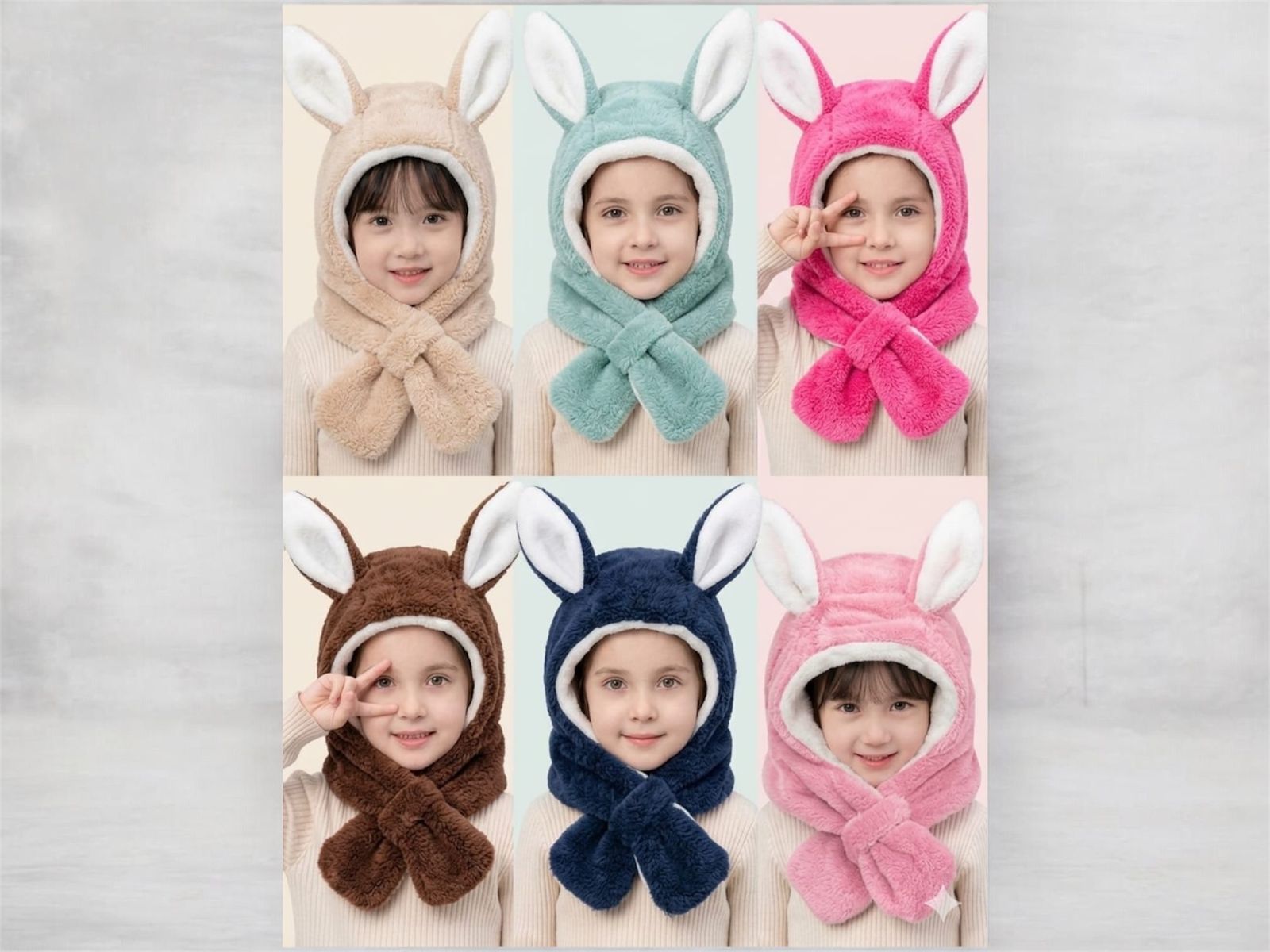 Gorro con bufanda Corderito “Yani Bebes” (Hasta los 3 años) Surtido de colores