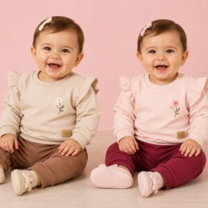 Conjunto friza con volados NENA Yaby T.(3-6/6-9/9-12/12-18 meses) Art.26312
