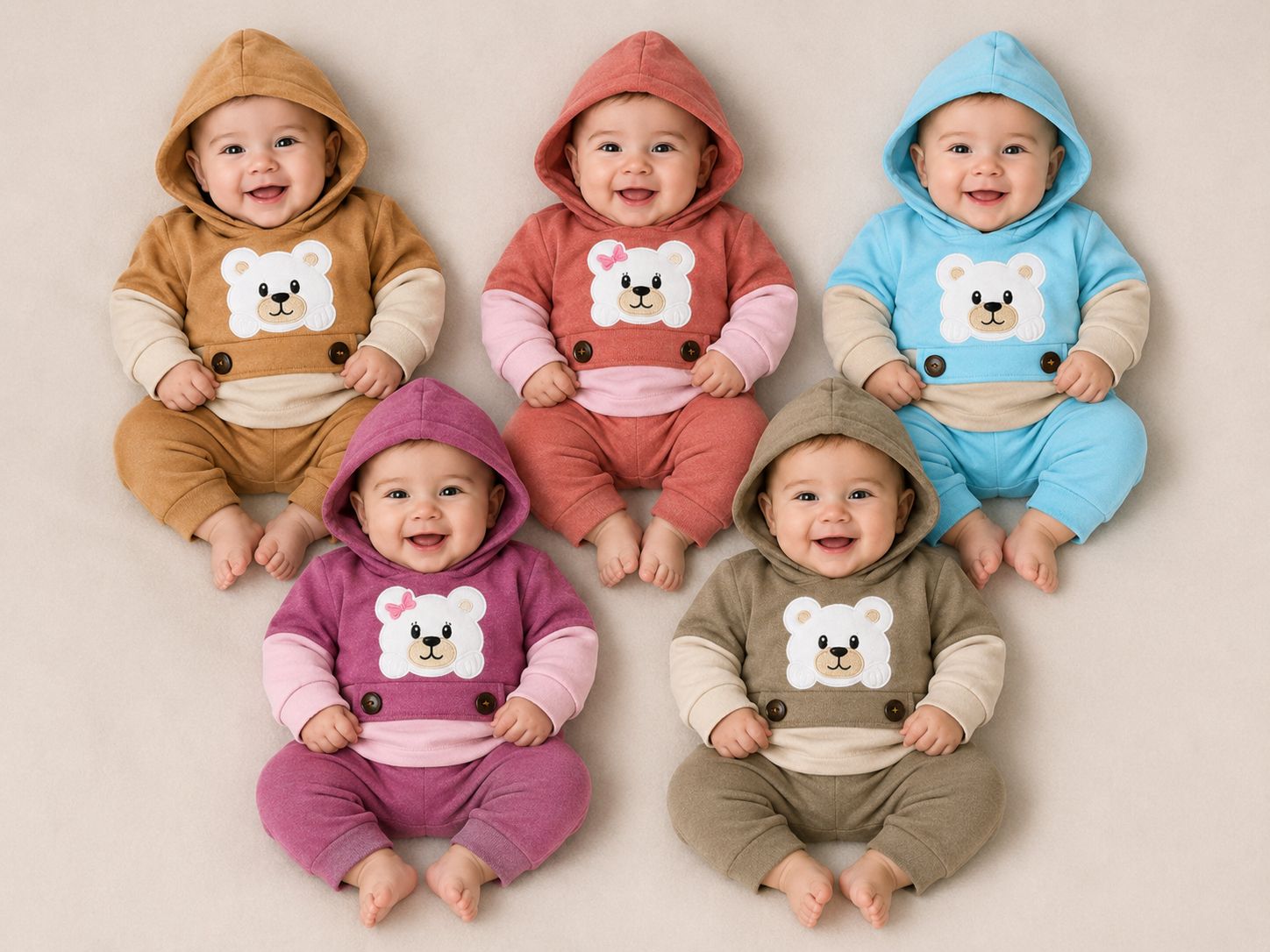 Conjunto Plush Darlon (Buzo bordado y pantalon) "Mary Baby" T.(0-1-2) OFERTA