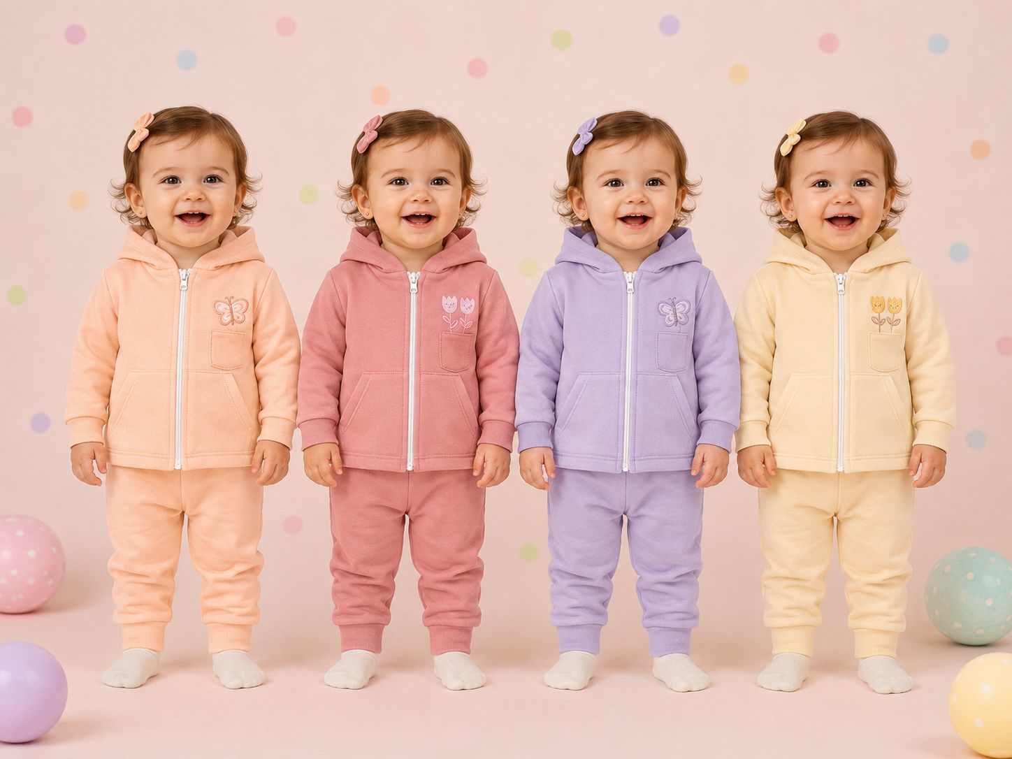Conjunto Friza con campera Nena Dreams T.(6-9-12-18 meses) Art.828 Surtido De Colores