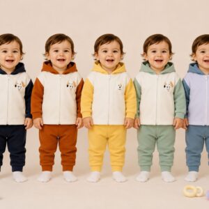 Conjunto Micropolar con campera Nene Dreams T.(6-9-12-18 meses) Art.822 Surtido De Colores