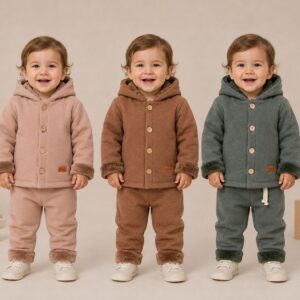 Conjunto Plush Darlon CON CORDERITO “Baby Wear” T.(2 al 5)(Hasta los 3 años aprox)