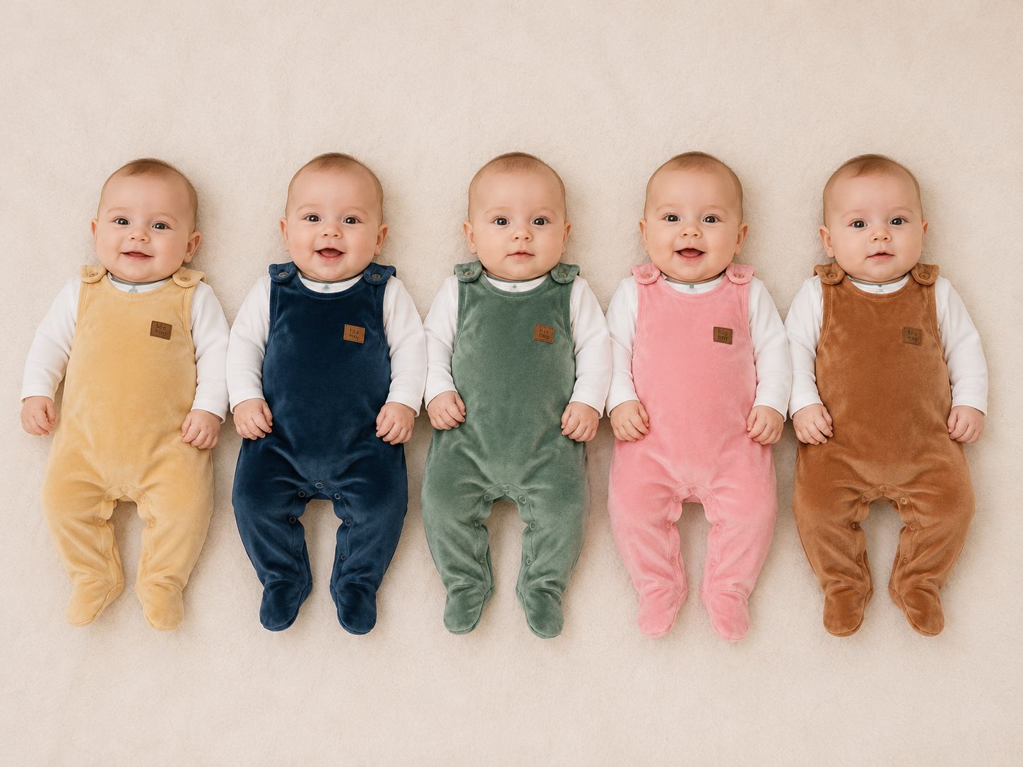 Conjunto (Jardinero Plush + body algodon) Big Bay T.(RN-0 a 3 meses) Art.9004 Surtido de colores