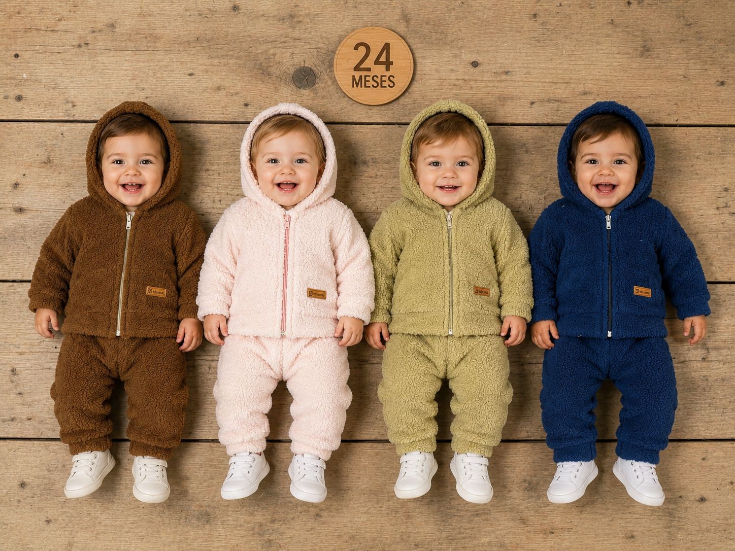 Conjunto Peluche Corderito (Campera y pantalon) “Baby Wear” T.(1 al 5)(Hasta los 3 años aprox)
