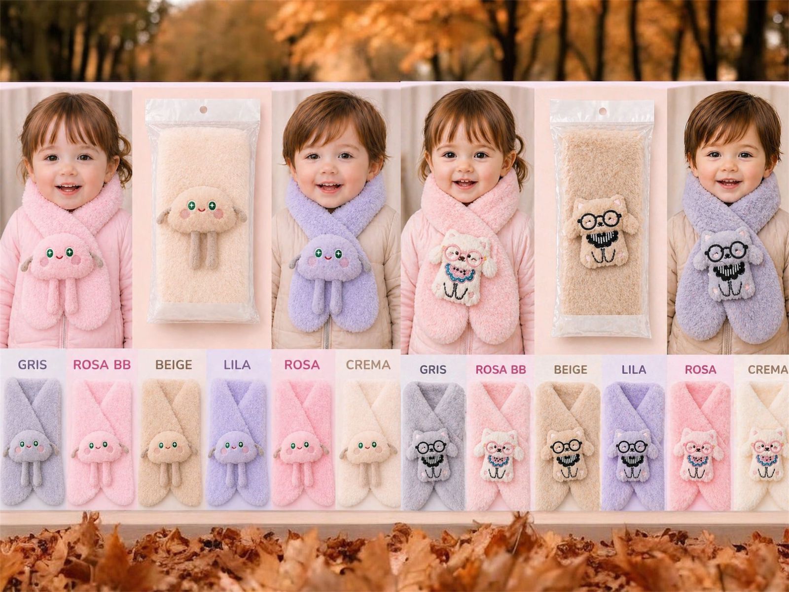 Bufanda de Piel con peluche "Analia Babies"