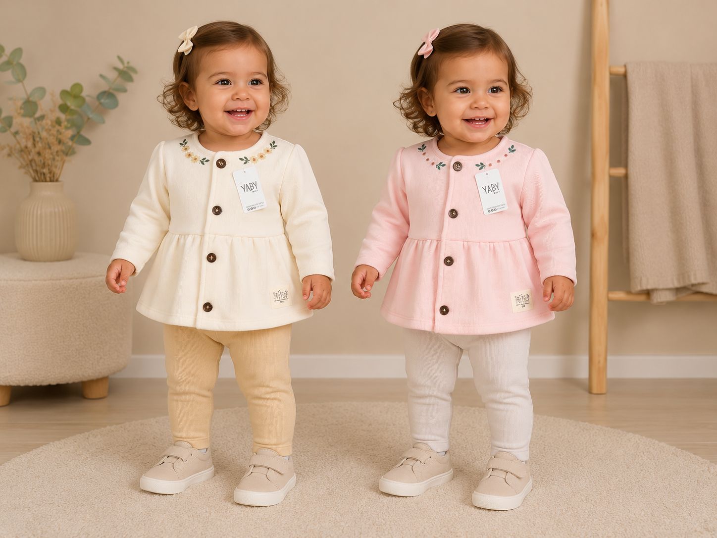 Conjunto friza flisé nena Yaby T.(6-9/9-12/12-18/24 meses) Art.26319