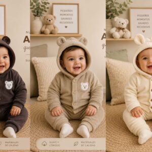 Conjunto Corderoy Forrado En Corderito (Campera y Pantalon) “Magali Babies” T.(2 Al 5)(Hasta 1 año aprox)